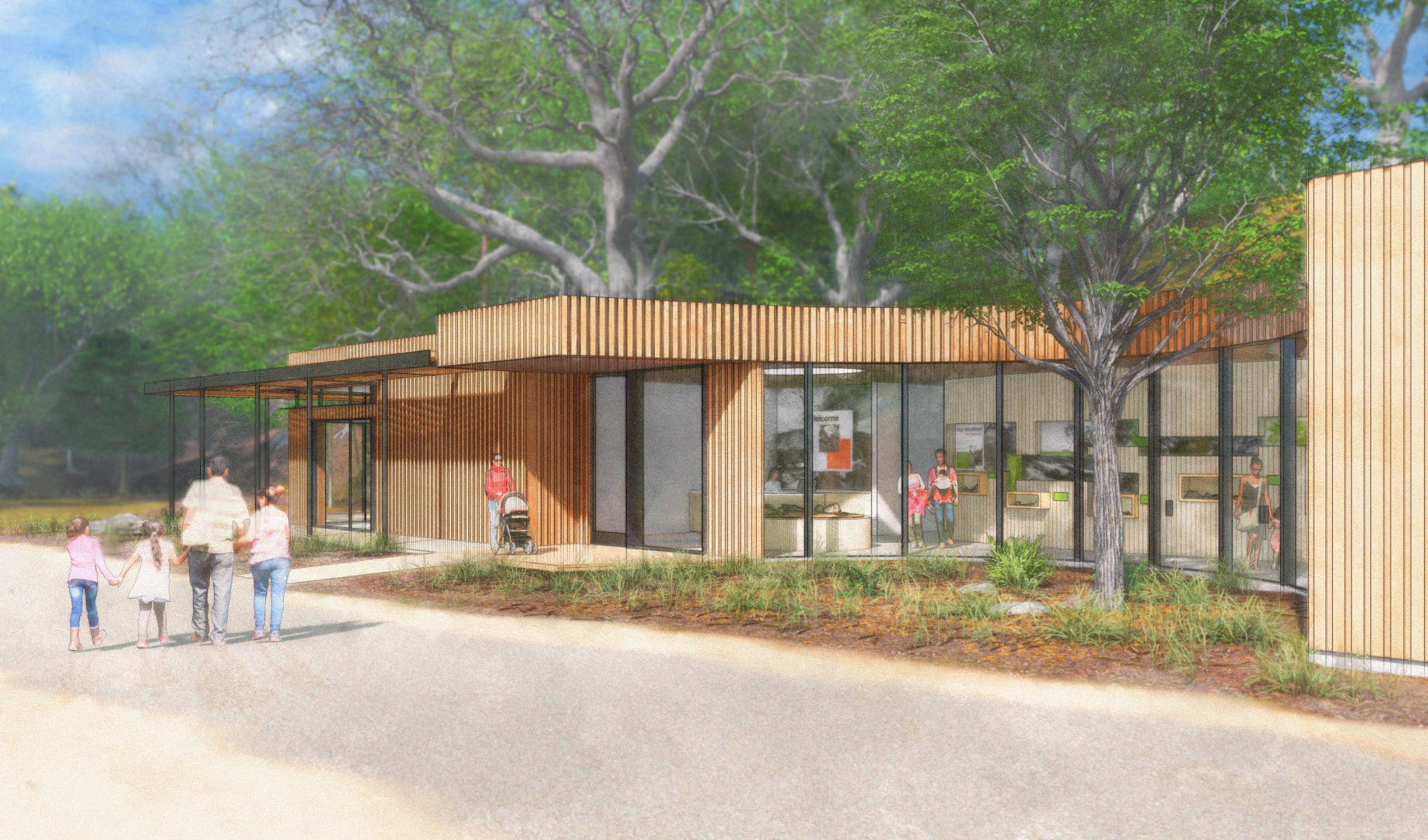 Rendering of a future Sulphur Creek Nature Center facility