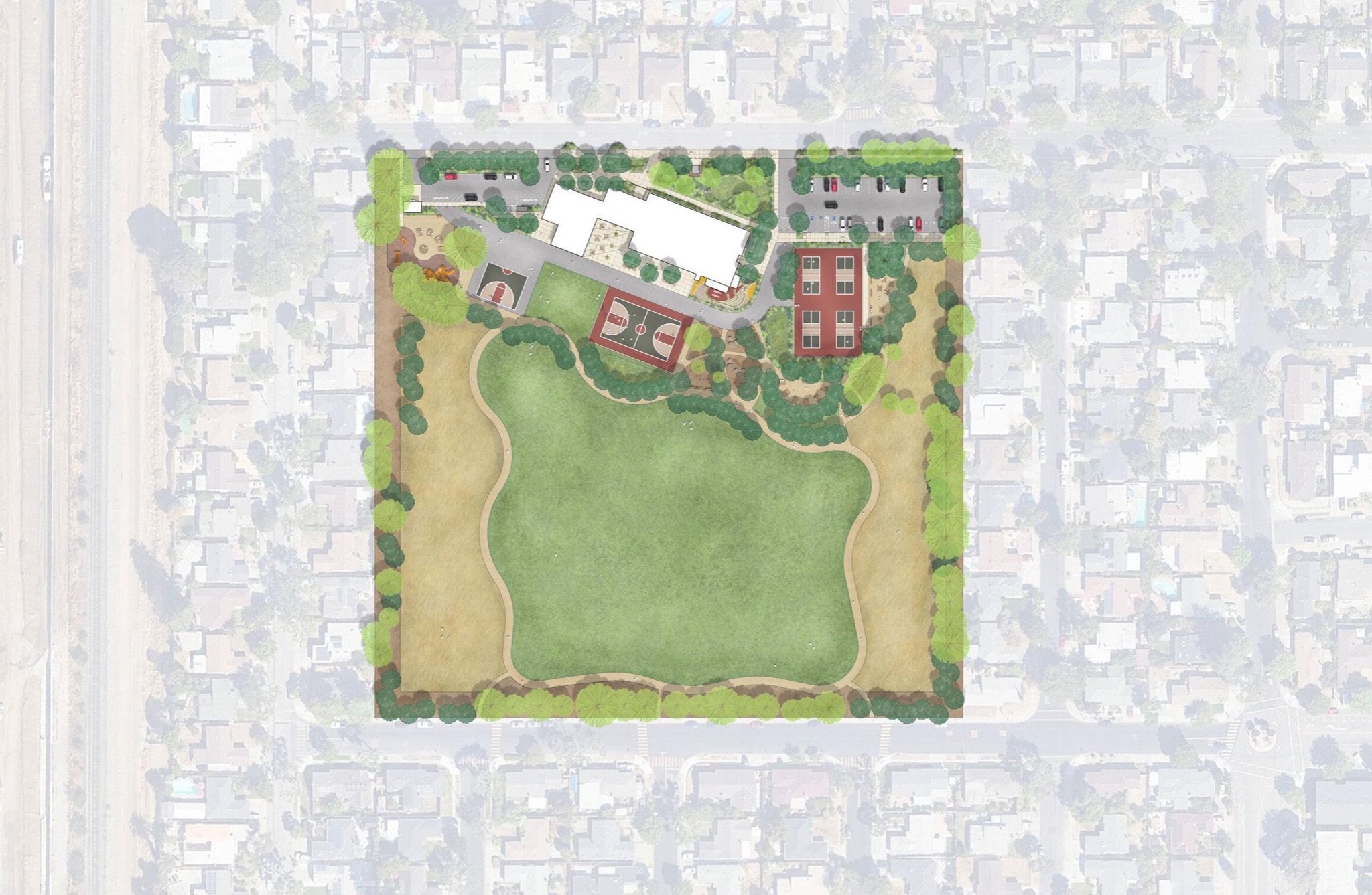 Bidwell Park aerial plan