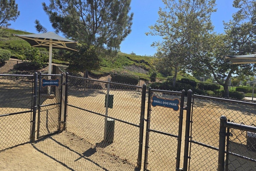 Example of separate dog areas