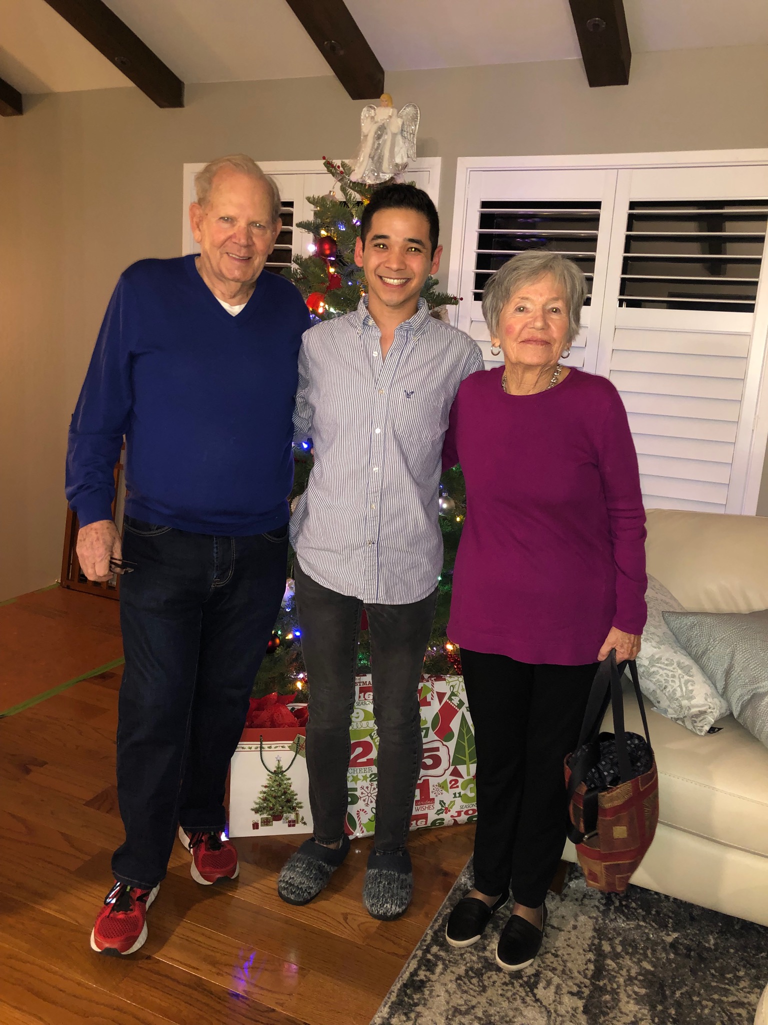 Joe Giltner with his grandparents